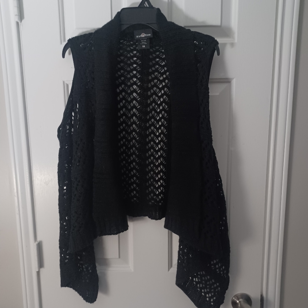 It's Our Time Waterfall Sweater Plus Sz 1X